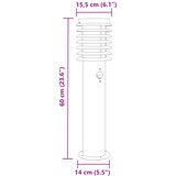  Vanjska podna svjetiljka sa senzorom crne 60 cm čelična | shoptok.hr