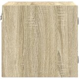 Noćni ormarići staklena vrata 2 kom boja hrasta 35x37x35 cm | Eponuda.com