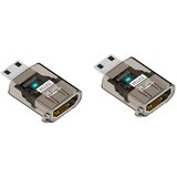 INF USB-C v HDTV ženski adapter (2 kosa) – 8K@60Hz HDMI 2.1, HDR 12-bit Black, (5000326810) Cene