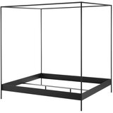 noo.ma Crni željezni bračni krevet bez uzglavlja/s baldihanom s podnicom 180x200 cm Eton – | shoptok.hr