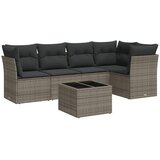 Maison Chic Seti vrtnega pohištva - Vrtna garnitura - Vrtni pohištvo set 6-delna z blazinami siv poli ratan, (21804855) | Shoptok.si
