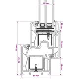  Unutarnja boja prozora u podrumu bijela RISOR 85 x 45 cm - Bijela 85 x 45 cm s trostrukim staklenjem | shoptok.hr