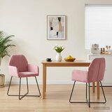  Trpezarijske stolice 2 pcs Baršun Ružičasta 55 x 50 x 84 cm | Eponuda.ba