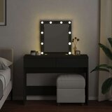 vidaXL Toaletni stolić s LED svjetlima crni 100 x 40 x 130 cm | shoptok.hr