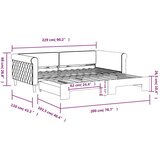 vidaXL Izvlečna dnevna postelja roza 100x200 cm žamet | Shoptok.si