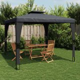 vidaXL Paviljon z dvojno streho antracit 2,98x2,98 m jeklo | Shoptok.si