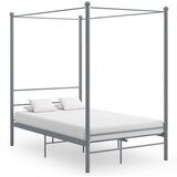 Za krevet s nadstrešnicom sivi metalni 140 x 200 cm | shoptok.hr