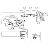  NOSAČ ZA MONITOR I LAPTOP GEMBIRD MA-DA-03, montaža na stol, monitors up to 32” and notebooks... | Eponuda.ba