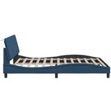  Posteljni okvir brez vzmetnice moder 160x200 cm blago | Shoptok.si