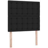 vidaXL Otomanski posteljni okvir z vzmetnico črn 90x190 cm um. usnje | Shoptok.si