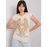 ex moda T-shirt EM-TS-ES-21-533.16-beige | Shoptok.si