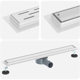 vidaXL Tuš odtok 2-v-1 z 360° sifonom srebrna 70 cm, (5000112447) | Shoptok.si