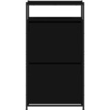 Ormarić za cipele crni 60 x 34 x 112 cm od konstruiranog drva | shoptok.hr