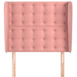  Uzglavlje s ušima ružičasto 93x23x118/128 cm baršunasto | shoptok.hr