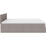  Otomanski krevet s madracem smeđesivi 200x200 cm tkanine | shoptok.hr