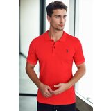 Dewberry T8561 MEN'S TSHIRT-LIGHT RED Cene