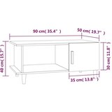  Stolić za kavu sjajni bijeli 90 x 50 x 40 cm konstruirano drvo | shoptok.hr