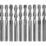 2 Flute Flat Head End Mills - Set of 10, 3.175 mm
