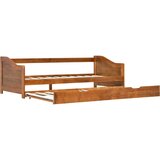Maison Chic Izvlečni Posteljni okvir - Enojna postelja - Postelja za odrasle medeno rjav iz borovine 90x200 cm, (21696198) Cene