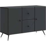  Strani šal s predalom Črna 89 x 34,5 x 60 cm Inženirski les, (5000217629) | Shoptok.si