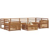  Set vanjskih sofa 7 kom. Prirodna Čvrsto drvo akacije | shoptok.hr