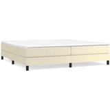  Box spring postelja z vzmetnico krem 200x200 cm umetno usnje, (20723622) | Shoptok.si