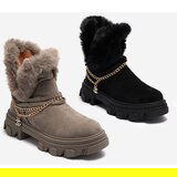 Resti Black women's eco-suede boots with chain Videric - Footwear | ePonuda.com