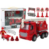 Vatrogasno vozilo sa figurom vatrogasca i rekvizitima - crveni | Shoptok.si