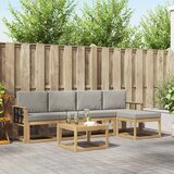  Set vanjskih sofa 6 kom. Bijela i svjetlosiva Poliester Cijene