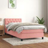 The Living Store Box spring postelja z vzmetnico roza 80x200 cm žamet - Box Spring Postelja, (21492221) | Shoptok.si