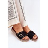 Boto Women's Platform Sandals With Buckle And Studs Black Nusithia | ePonuda.com