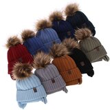 AGBO Boy's winter set: hat and scarf navy blue Wiko with pompom | shoptok.hr