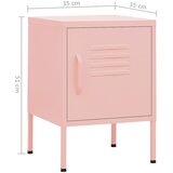  Noćni ormarići 2 kom ružičasti 35 x 35 x 51 cm čelični | shoptok.hr
