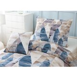 JAHU collections Plava/smeđa 3-dijelna posteljina za krevet za jednu osobu od mikrosatena 140x200 cm Eden – | shoptok.hr