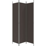 Sobna Paravan 3-delni rjav 150x220 cm blago, (20595078) | Shoptok.si