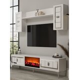 Hanah home tv polica orion fireplace white silver | Eponuda.com