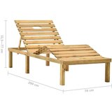  Ležalnik s kraljevsko modro blazino impregnirana borovina, (20663219) | Shoptok.si