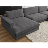 Bobochic Paris Tamno siva kutna garnitura od samta (u obliku slova "U") Leonard – | shoptok.hr