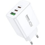 Remax Strujni Fast punjac Kiddy 1xUSB 3.0 + 2xTIP C 20W RP-U123, beli
