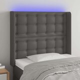  Uzglavlje sivo 93x16x118/128 cm od umjetne kože Cijene