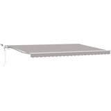 vidaXL Avtomatska zložljiva tenda z LED svetlo sivo 500x300 cm, (22146299) | Shoptok.si