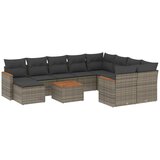  11-dijelni set vrtnih sofa od poliratana s jastucima sivi | shoptok.hr