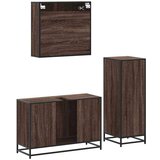 vidaXL 3-dijelni set kupaonskog namještaja boja smeđeg hrasta drveni | shoptok.hr