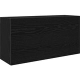 vidaXL Kopalniška stenska omarica črn 80x25x40 cm inž. les | Shoptok.si