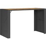  Vrtna barska garnitura 7-delna črn poli ratan/akacija, (21782673) | Shoptok.si