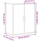 vidaXL Highboard 2 pcs Staro drvo 60 x 31 x 70 cm Konstruirano drvo | shoptok.hr