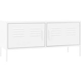 vidaXL TV omarica bela 105x35x50 cm jeklo | Shoptok.si