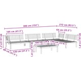  5-dijelni set vrtnih sofa od paleta od masivnog drva bagrema Smeđa | shoptok.hr