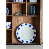 Bloomingville Beli/modri desertni krožniki v kompletu 3 ks iz kamenine ø 22 cm Linora – | Shoptok.si