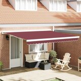 vidaXL Tenda na ručno uvlačenje bordo 400 x 300 cm | shoptok.hr